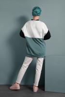 Vêtements hijab VERT TUNIQUE EN SPORT À ZIPPÉ 737 