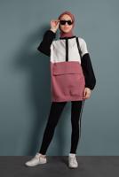 Vêtements hijab ROSE TUNIQUE EN SPORT À ZIPPÉ 737 