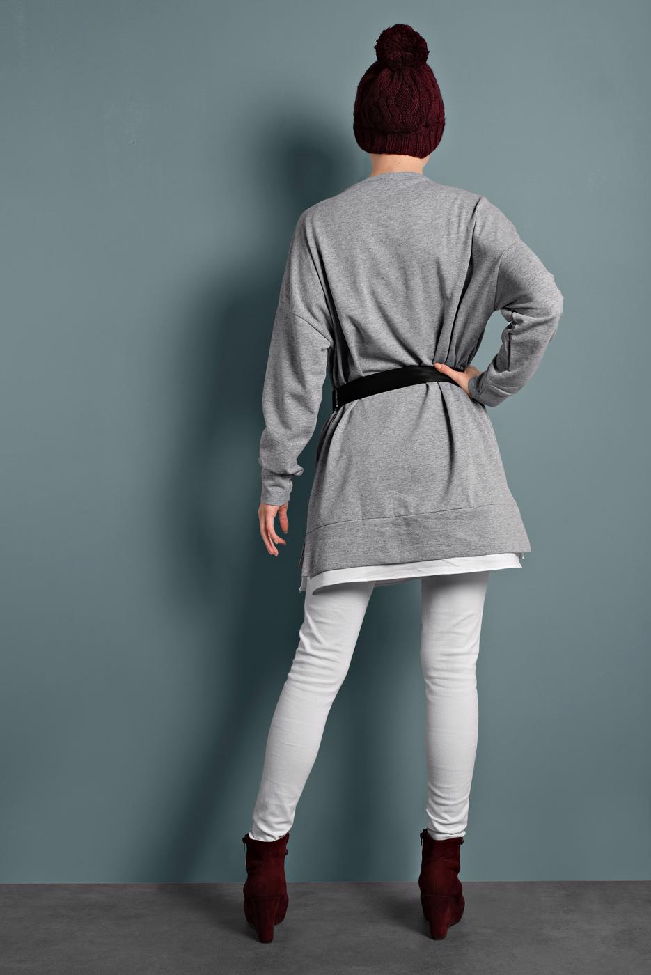 Vêtements hijab GRIS SURVÊTEMENT EN SPORT AVEC INSCRIPTION 877