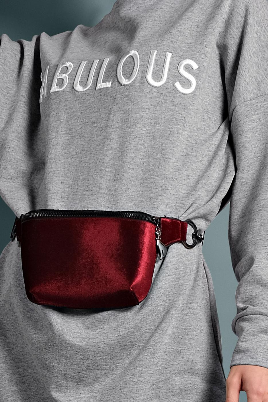 Tesettür giyim GRİ YAZILI EŞOFMAN TUNİK 877