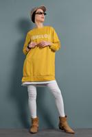 Vêtements hijab JAUNE SURVÊTEMENT EN SPORT AVEC INSCRIPTION 877