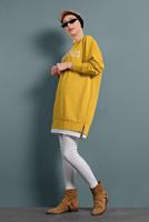 Vêtements hijab JAUNE SURVÊTEMENT EN SPORT AVEC INSCRIPTION 877