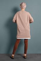 Tesettür giyim PUDRA YAZILI EŞOFMAN TUNİK 877