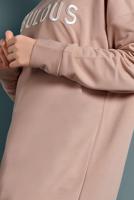 Tesettür giyim PUDRA YAZILI EŞOFMAN TUNİK 877