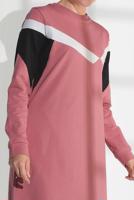 Hijab clothing PINK COTTON TRACKSUIT WITH POCKETS 4438 