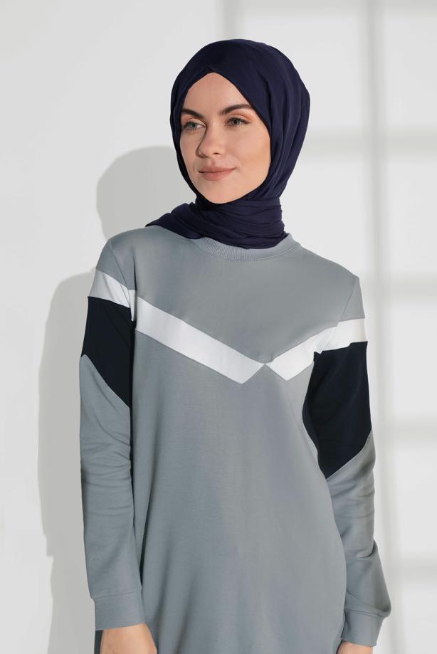 Vêtements hijab  COTTON TRACKSUIT WITH POCKETS 4438  - TRENDTESETTÜR