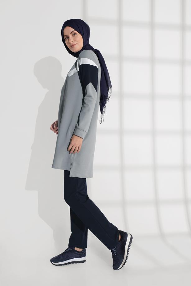 Vêtements hijab  COTTON TRACKSUIT WITH POCKETS 4438  - TRENDTESETTÜR