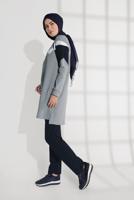 Tesettür giyim YEŞİL CEPLİ PAMUKLU EŞOFMAN TAKIMI 4438