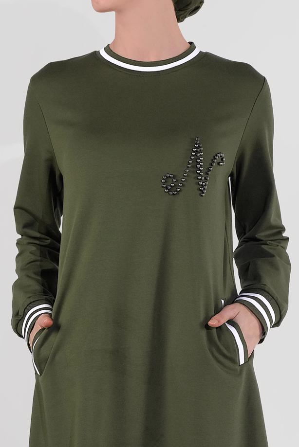 Vêtements hijab  PEARLED COTTON SPORT DRESS 5113  - TRENDTESETTÜR