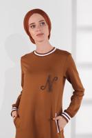 Vêtements hijab TABA ROBE EN COTTON À PERLES 5113