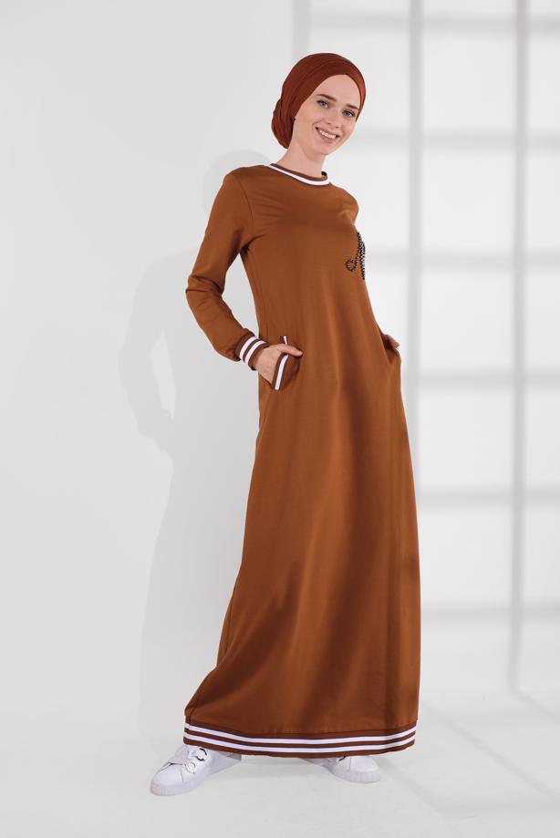 Vêtements hijab  PEARLED COTTON SPORT DRESS 5113  - TRENDTESETTÜR