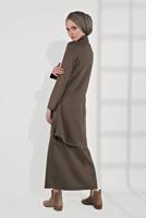 Hijab clothing MINK SHAWL-COLLAR SKIRT SUIT 5705 
