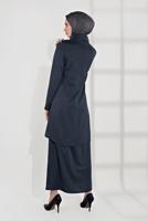 Vêtements hijab BLEU MARINE TAILLEUR À COL CHÂLE 5705 