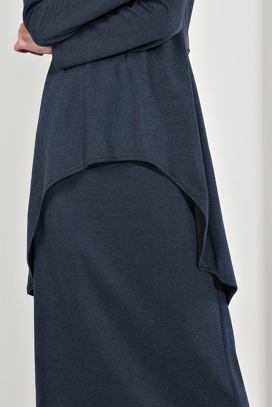 Vêtements hijab BLEU MARINE TAILLEUR À COL CHÂLE 5705 