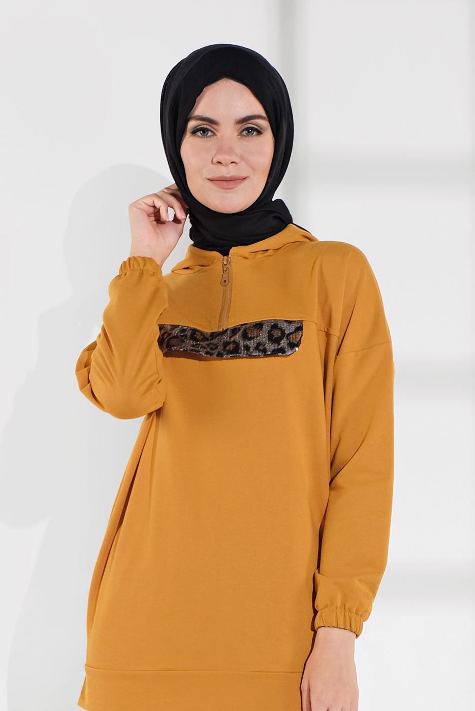 Vêtements hijab JAUNE SURVÊTEMENT À IMPRIMÉ 6202 