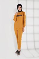 Vêtements hijab JAUNE SURVÊTEMENT À IMPRIMÉ 6202 