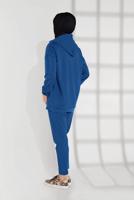 Tesettür giyim LACİVERT LEOPAR DESENİ DETAYLI EŞOFMAN TAKIMI 6202