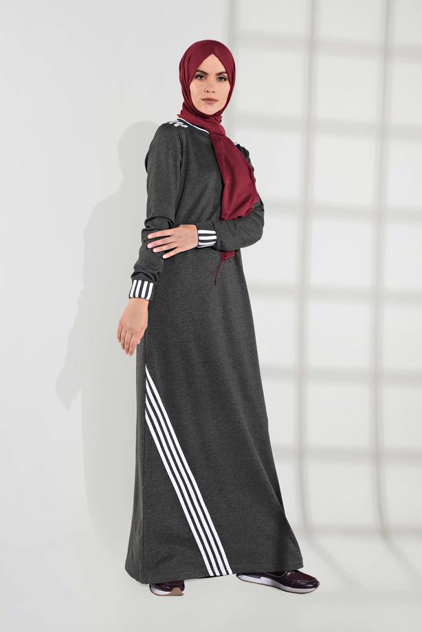 Vêtements hijab  STRIPPED SPORT DRESS 6609  - TRENDTESETTÜR