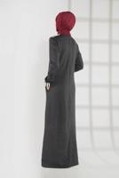 Vêtements hijab GRIS ROBE EN SPORT À RAYURES 6609 