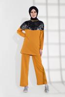 Vêtements hijab JAUNE SURVÊTEMENT À SEQUINS 7202 