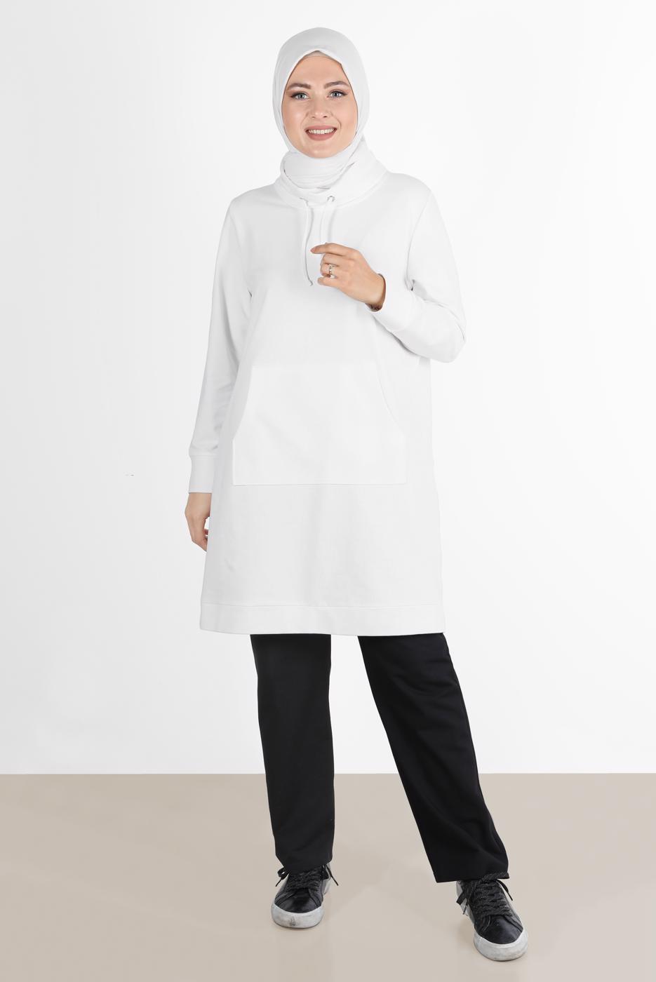 Vêtements hijab NOIR PANTALON DE SURVÊTEMENT ALVİNA COUPE DROITE 7426