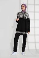 Hijab clothing BLACK COTTON TRACKSUIT 7809 
