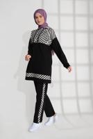 Hijab clothing BLACK COTTON TRACKSUIT 7809 