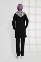 Hijab clothing BLACK COTTON TRACKSUIT 7809 