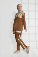 Hijab clothing ORANGE COTTON TRACKSUIT 7809 