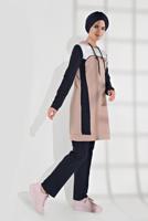 Hijab clothing POWDER HOODED COTTON TRACKSUIT 7928 