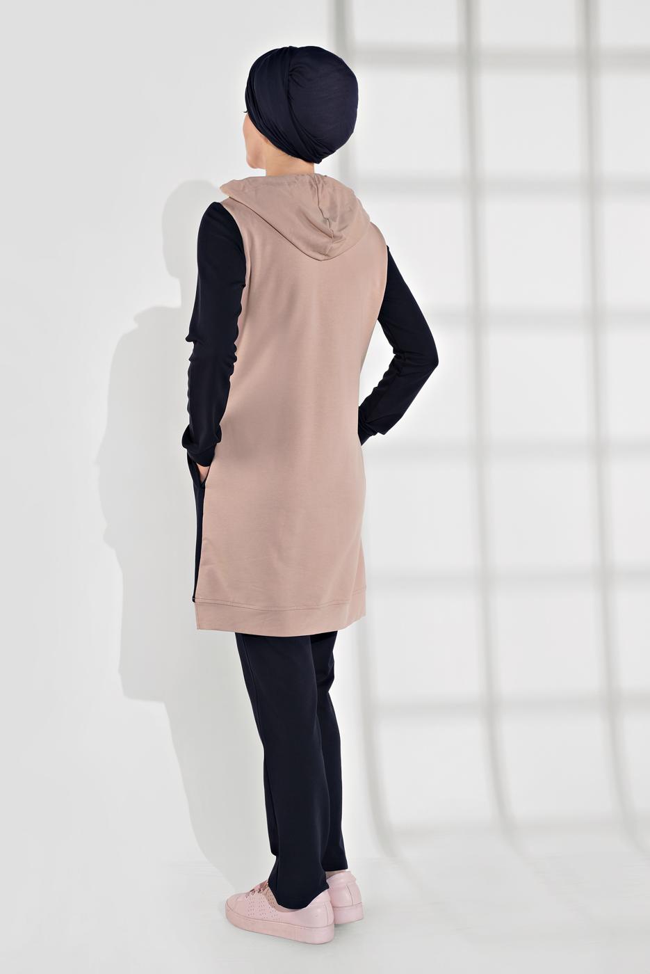 Vêtements hijab POUDRE SURVÊTEMENT EN COTON À CAPUCHE 7928 