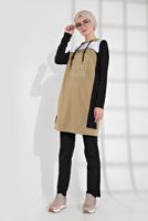 Hijab clothing YELLOW HOODED COTTON TRACKSUIT 7928 