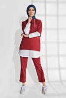 Hijab clothing RED SHIRT-HEM TUNIC 8202 