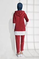 Hijab clothing RED SHIRT-HEM TUNIC 8202 