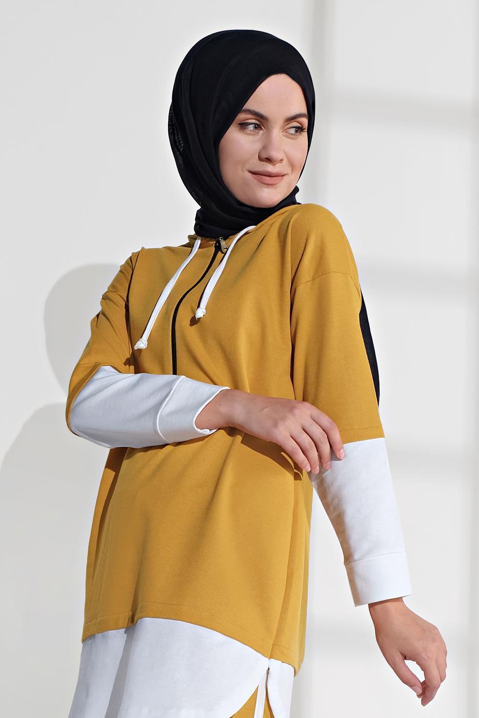 Hijab clothing YELLOW SHIRT-HEM TUNIC 8202 