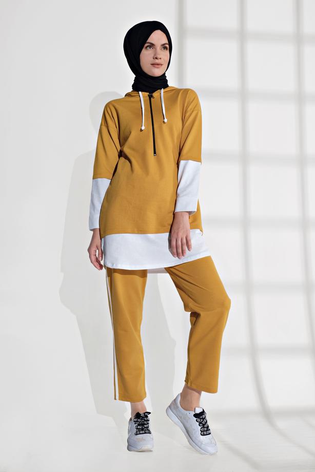 Hijab clothing YELLOW SHIRT-HEM TUNIC 8202  - TRENDTESETTÜR