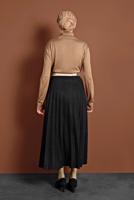 Hijab clothing BLACK PLEATED COTTON SKIRT 1694