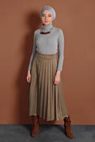 Vêtements hijab BEIGE JUPE EN COTON À PLIS 1694 