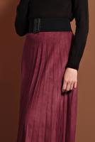 Vêtements hijab ROUGE BORDEAUX JUPE EN COTON À PLIS 1694 