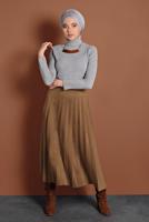 Hijab clothing TABA PLEATED COTTON SKIRT 1694