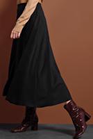 Vêtements hijab NOIR JUPE EN DAIM À VOLANTS 1695 