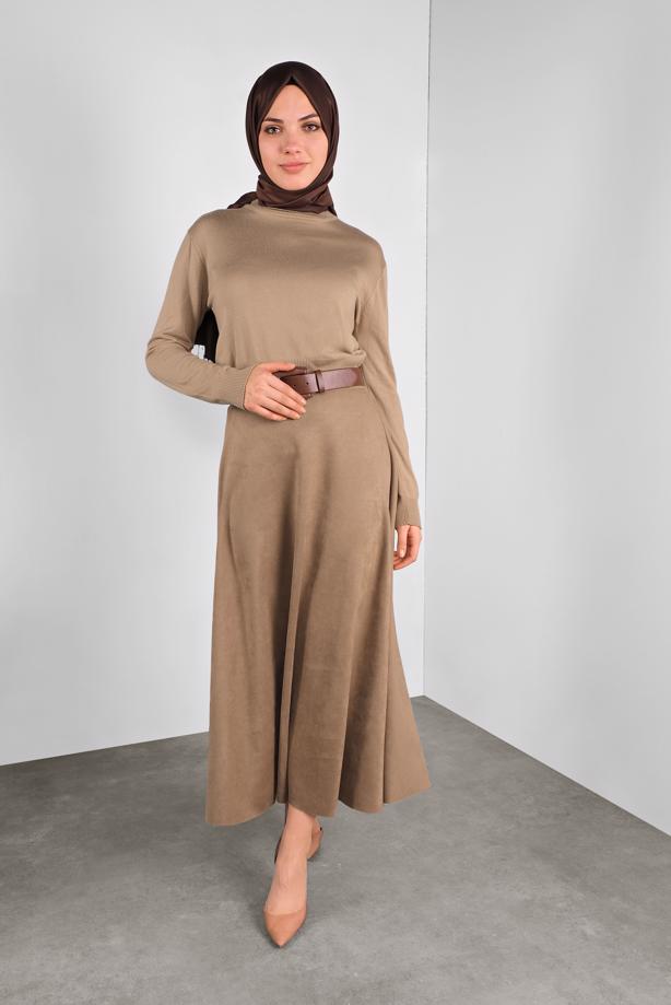 Vêtements hijab  FLOUNCE SUEDE SKIRT 1695 - TRENDTESETTÜR
