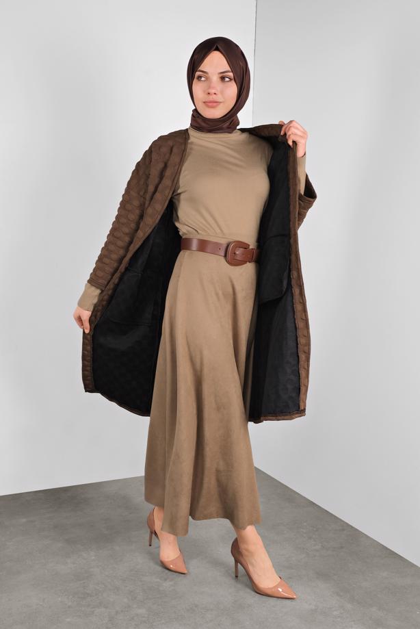 Vêtements hijab  FLOUNCE SUEDE SKIRT 1695 - TRENDTESETTÜR