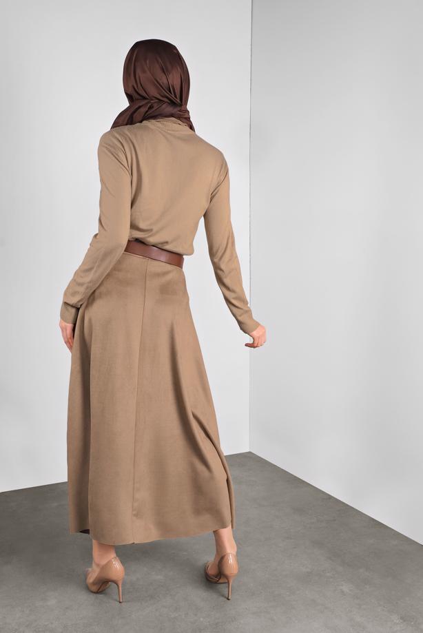 Vêtements hijab  FLOUNCE SUEDE SKIRT 1695 - TRENDTESETTÜR
