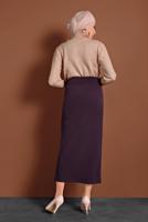 Hijab clothing PURPLE LYCRA TUBE SKIRT 3580