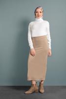 Vêtements hijab BEIGE JUPE TUBE EN LYCRA 3580 