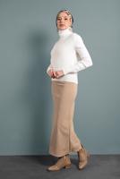 Vêtements hijab BEIGE JUPE TUBE EN LYCRA 3580 