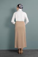 Vêtements hijab BEIGE JUPE TUBE EN LYCRA 3580 