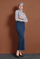Vêtements hijab BLEU MARINE JUPE TUBE EN LYCRA 3580 