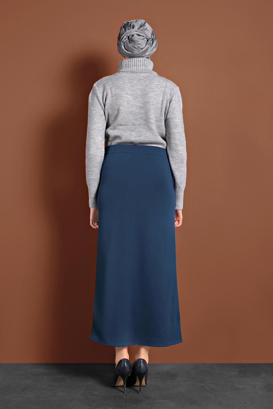 Vêtements hijab BLEU MARINE JUPE TUBE EN LYCRA 3580 